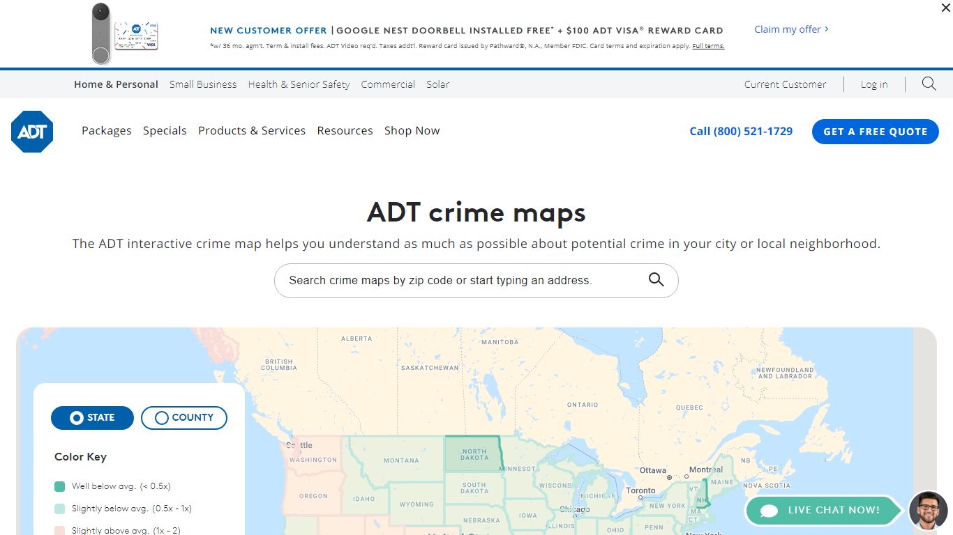 Interactive Crime Maps | ADT Security